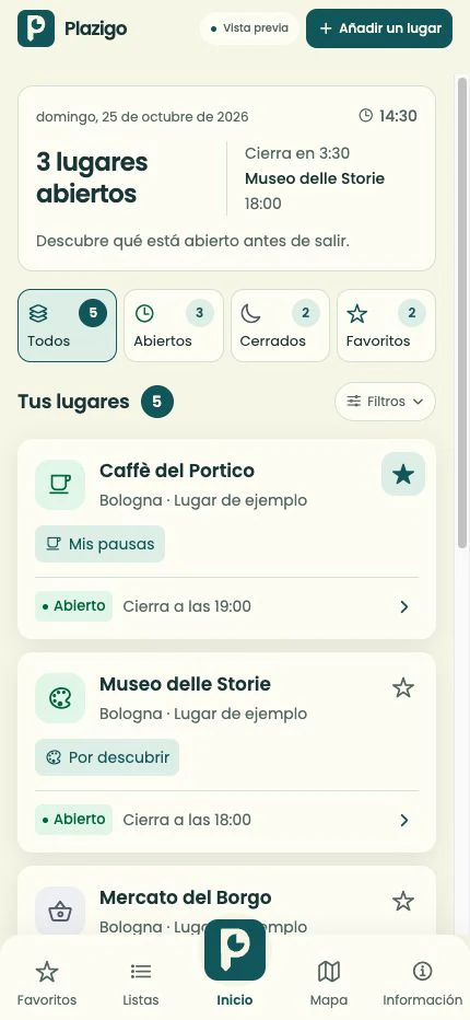 Echa un vistazo antes de salir.