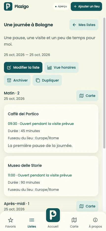 Votre journée, à votre rythme.
