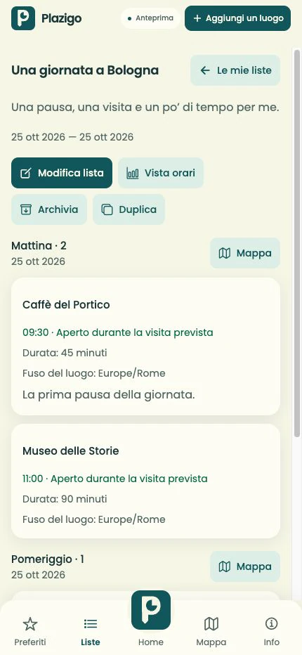 La giornata, come piace a te.